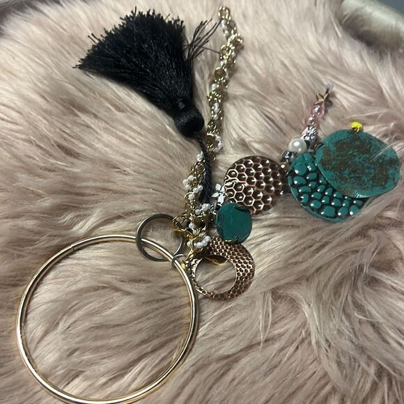 Upcycled Unique Bangel Wristlet Keychain - Picture 2 of 3